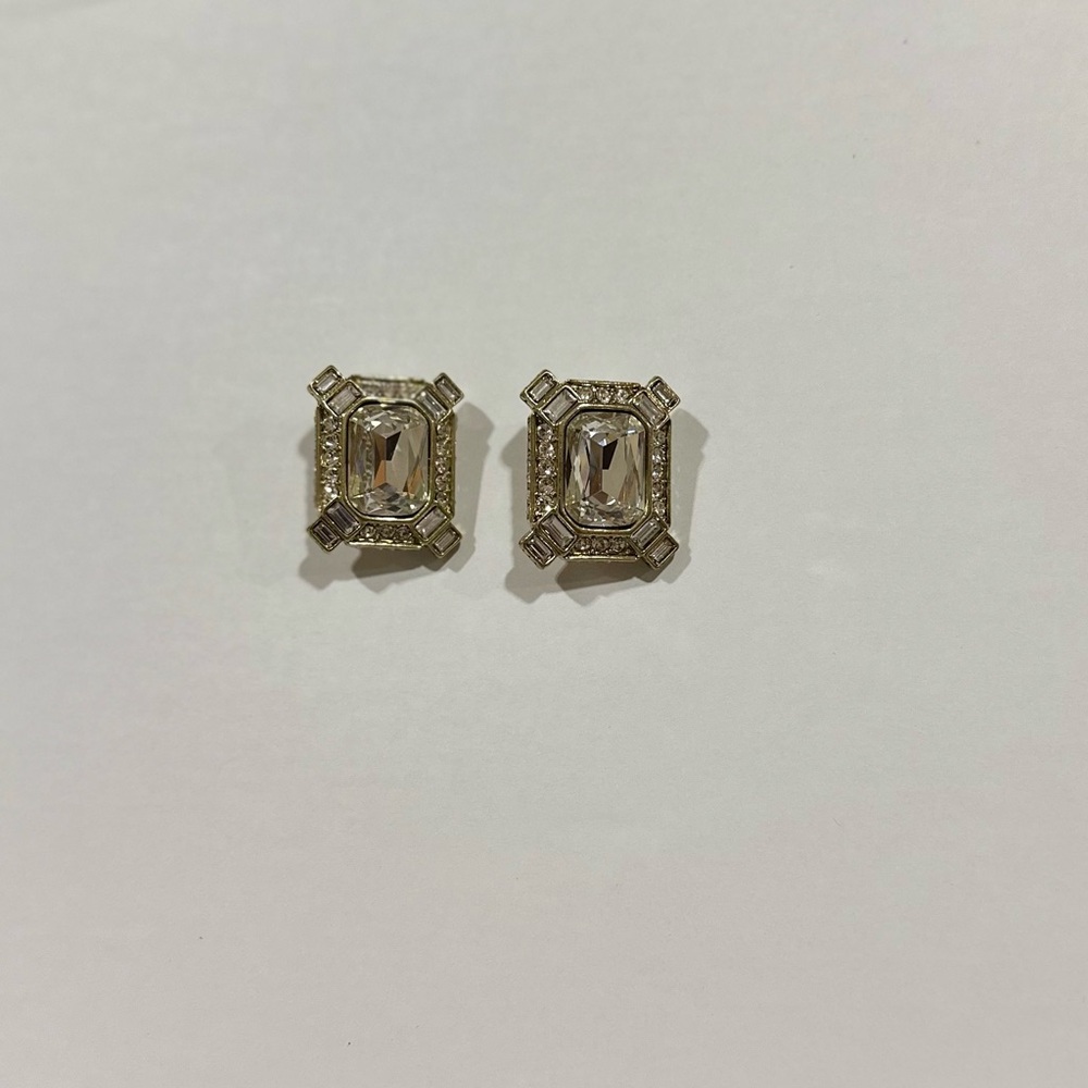 Elegant Silver & Gold Clip On Earrings